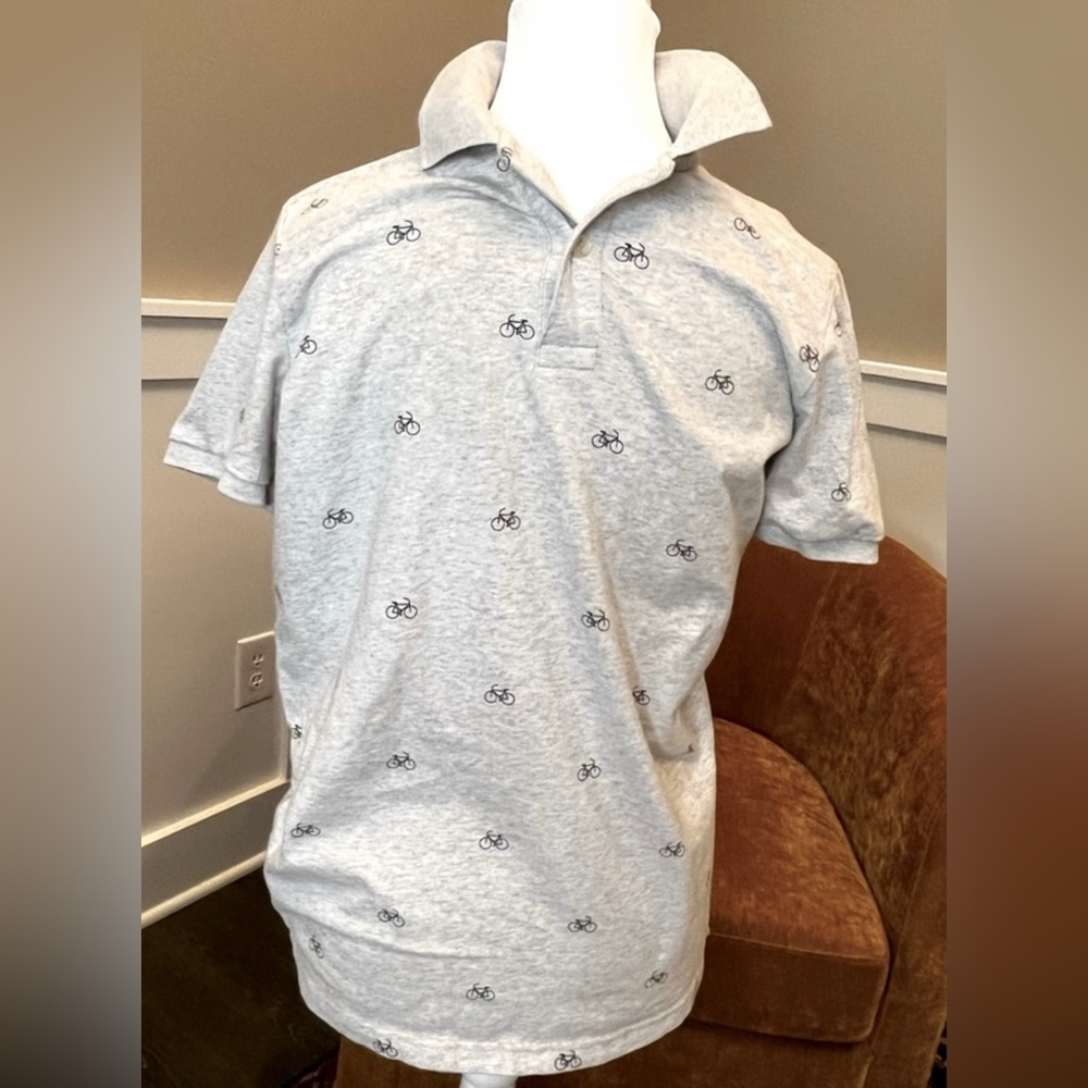 American Eagle AEO Men’s Flex Polo Shirt Bicycle design Small Awesome!